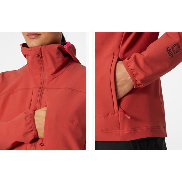 Helly Hanson Aurora Shield Fleece Zip Jacket Poppy Red Womens Size Large New - Picture 4 of 13